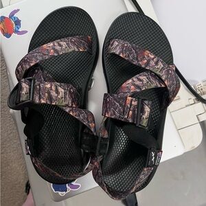 Chaco Black and Camouflage Sandals